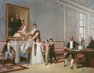 Die Familie des ersten Viscount von Santarem, 1816 von Domingos Antonio de Sequeira